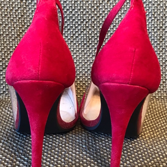 LILIANA red high heel pumps 8.5 - Picture 4 of 11